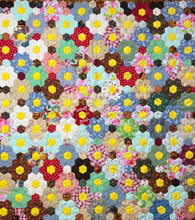 Load image into Gallery viewer, Grandma's Garden w/ Yellow Centers, An Unfinished Quilt Top