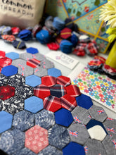 Load image into Gallery viewer, British Empire, 1" Hexagon Comfort Quilt Kit, 550 pieces
