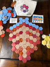 Load image into Gallery viewer, Holiday Quilt Fall Square and or Wall Hanging, 1&quot; Hexagons, 295 pieces