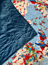 Load image into Gallery viewer, Superhero Baby, A Finished Baby Quilt
