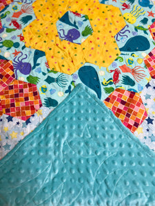 Kingdom of Fishies, A Finished Baby Quilt