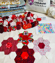Load image into Gallery viewer, Flaming Fire, 1" Hexagon Comfort Quilt Kit, 550 pieces