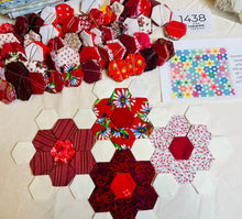 Load image into Gallery viewer, Flaming Fire, 1" Hexagon Comfort Quilt Kit, 550 pieces