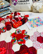 Load image into Gallery viewer, Flaming Fire, 1" Hexagon Comfort Quilt Kit, 550 pieces