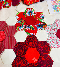 Load image into Gallery viewer, Flaming Fire, 1" Hexagon Comfort Quilt Kit, 550 pieces