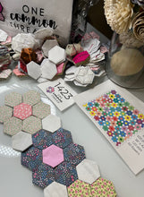 Load image into Gallery viewer, Pale Floral Majesty, 1" Hexagon Comfort Quilt Kit, 550 pieces