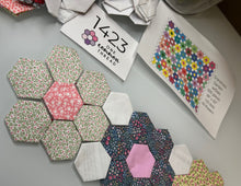 Load image into Gallery viewer, Pale Floral Majesty, 1" Hexagon Comfort Quilt Kit, 550 pieces
