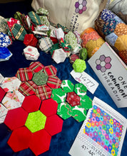 Load image into Gallery viewer, December on My Mind, 1" Hexagon Comfort Quilt Kit, 500 pieces