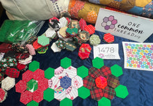 Load image into Gallery viewer, Almost Christmas, 1" Hexagon Comfort Quilt Kit, 550 pieces