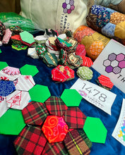 Load image into Gallery viewer, Almost Christmas, 1" Hexagon Comfort Quilt Kit, 550 pieces