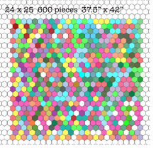 Load image into Gallery viewer, American Adventure, 1" Hexagons 620 piece Comfort Quilt Kit