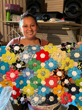 Load image into Gallery viewer, Orange Crush, 1" Hexagon Comfort Quilt Kit, 500 pieces