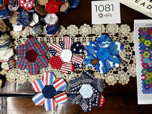 Home of the Brave 1" Hexagons Throw Quilt Kit, 950 pieces