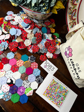 Load image into Gallery viewer, Showered with Love, 1" hexagons 620 piece Comfort Quilt Kit