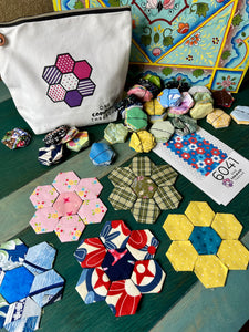 Happy Garden, 1" Hexagon Table Runner Kit, 250 pieces