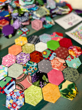 Load image into Gallery viewer, Bright Confetti, 1" Hexagons 620 piece Comfort Quilt Kit