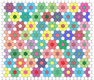 Bright Bouquet, 1" Hexagon Comfort Quilt Kit, 550 pieces