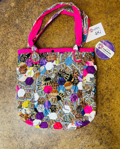 Poipu Beach, Multi Pocket Hexagon Bag