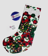 Load image into Gallery viewer, Santa Claus Is Coming To Town, A Finished Christmas Stocking