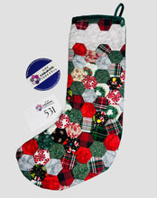 Load image into Gallery viewer, Plaid Christmas, A Finished Christmas Stocking