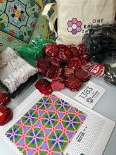 Load image into Gallery viewer, Winter Snowy Day, 1&quot; Hexagons 1700 piece, Throw Quilt Kit