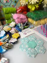 Load image into Gallery viewer, Somewhere Over the Rainbow, 1&quot; Hexagons 1100 piece, Throw Quilt Kit