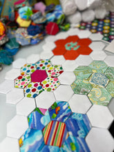 Load image into Gallery viewer, Santa Cruz Beach Boardwalk, 1&quot; Hexagons 1100 piece, Throw Quilt Kit