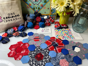 British Empire, 1" Hexagon Comfort Quilt Kit, 550 pieces