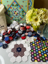 Load image into Gallery viewer, America the Beautiful, 1&quot; Hexagons 1100 piece, Throw Quilt Kit