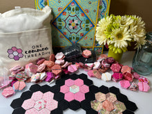 Load image into Gallery viewer, Cotton Candy Cherry Blossoms, 1&quot; Hexagons 1100 piece, Throw Quilt Kit