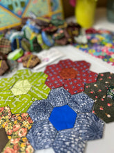 Load image into Gallery viewer, Bohemian Rhapsody,  1&quot; Hexagons Throw Quilt Kit, 950 pieces