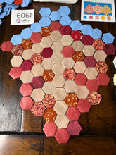 Load image into Gallery viewer, Holiday Quilt Fall Square and or Wall Hanging, 1&quot; Hexagons, 295 pieces
