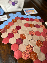 Load image into Gallery viewer, Holiday Quilt Fall Square and or Wall Hanging, 1&quot; Hexagons, 295 pieces