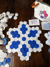 Load image into Gallery viewer, Holiday Quilt Icicle Winter Square and or Wall Hanging, 1&quot; Hexagons, 335 pieces