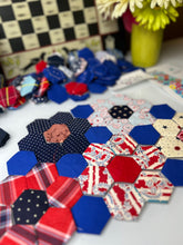 Load image into Gallery viewer, This Land Is My Land, This Land is Your Land, 1&quot; Hexagon Table Runner Kit, 375 pieces
