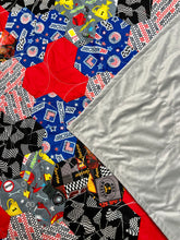 Load image into Gallery viewer, Nascar Baby, A Finished Baby Quilt