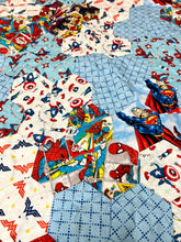 Load image into Gallery viewer, Superhero Baby, A Finished Baby Quilt