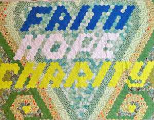 Faith Hope and Charity, A Finished Quilt