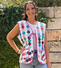 Load image into Gallery viewer, Sugar Sprinkles, Quilted Vest with Tie