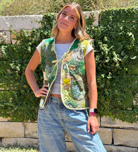 Load image into Gallery viewer, Deep Mystery Quilted Vest with Tie