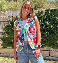 Load image into Gallery viewer, Rockin' Blue, Quilted Vest with Tie