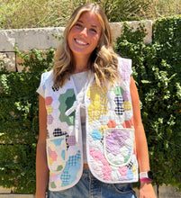 Load image into Gallery viewer, Spring Fling, Quilted Vest with Tie