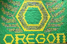 Load image into Gallery viewer, Oregon Ducks, A Finished Quilt