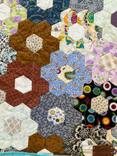 Load image into Gallery viewer, Curiously Soaring Realm, A Finished Quilt