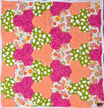 Load image into Gallery viewer, Pink Polka Dot, A Finished Baby Quilt