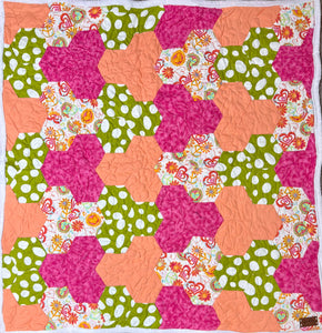 Pink Polka Dot, A Finished Baby Quilt