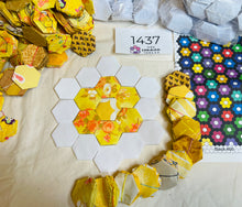 Load image into Gallery viewer, Happy Sunshine,  1&quot; Hexagons Throw Quilt Kit, 1200 pieces