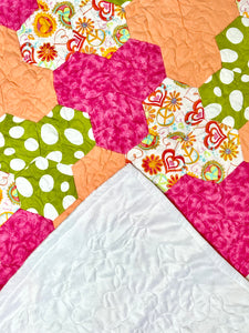 Pink Polka Dot, A Finished Baby Quilt