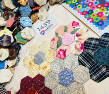 Load image into Gallery viewer, Journey of A Lifetime,  1&quot; Hexagons Throw Quilt Kit, 950 pieces