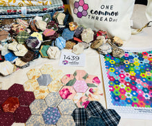 Load image into Gallery viewer, Journey of A Lifetime,  1&quot; Hexagons Throw Quilt Kit, 950 pieces